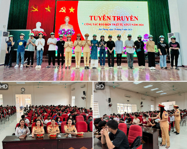 Tuyên truyền giao thông cho hơn 1000 sinh viên Trường cao đẳng Y tế Hải Phòng